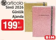 ARTİCOLO SİMLİ 2026 GÜNLÜK AJANDA fiyat ve kampanya bilgisi